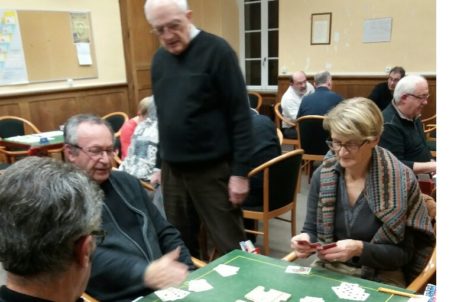 Table de bridge avec son professeur