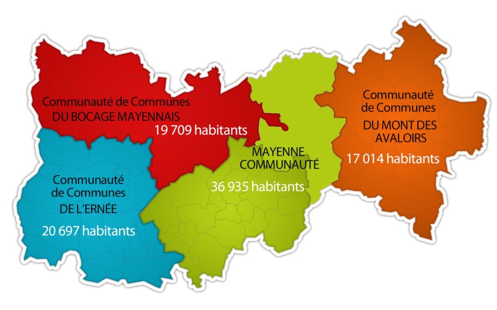Carte de la Haute Mayenne