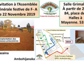 ASSEMBLÉE GÉNÉRALE DE L'ASSOCIATION FRATERNITÉ - AMAFISOA