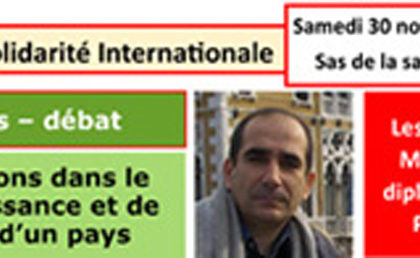 2 conférences – débats et une animation dans le cadre de la Solidarité Internationale
